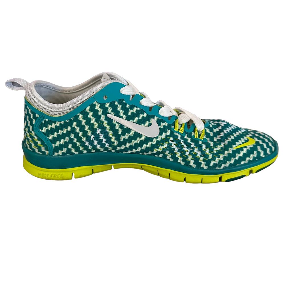 Nike Womens SZ 6 Running Athletic Shoes Sneakers Green White Pattern 629832-302 - Picture 7 of 9